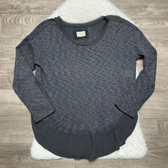 Deletta Sweaters - Anthropologie Deletta Cotton Blend Lightweight Sweater Size Large Grey